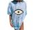 Smooto Basic Blouse Womens Loose Moon Sun Print O-Neck Short Sleeve Casual Workout T-Shirts Loose Tunic Blouse