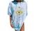 Smooto Basic Blouse Womens Loose Moon Sun Print O-Neck Short Sleeve Casual Workout T-Shirts Loose Tunic Blouse