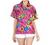LA LEELA Women's Vacation Camp Blouse Top Hawaiian Shirt