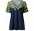 SNKSDGM Women's Summer Short Sleeve V Neck T Shirts Casual Floral Print Blouses Tee Shirt Loose Fit Tunic Tops for Women