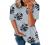 Womens Cute Printed Crew Neck Short Sleeve T Shirts Trendy Casual Workout Summer Tops Loose Fit Tee T-Shirts Blouse