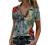 Smooto Tunic Blouse Women's Casual Short Sleeve Sexy V-Neck T-Shirt Zipper Off Shoulder Loose Tops