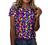 Womens T-Shirt Casual Dressy Floral Printed Short Sleeve Funny Graphic Tee Shirts Summer Cute Loose Blouse Tops