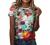 Womens T-Shirt Casual Dressy Floral Printed Short Sleeve Funny Graphic Tee Shirts Summer Cute Loose Blouse Tops