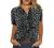 SNKSDGM Womens Button Down Henley Shirts Printing Casual Trendy Tee Shirt Short Sleeve Blouse Dressy Loose Summer Tunic Tops
