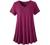 MONNURO Womens Plus Size Short Sleeve V Neck Button Basic Tunic Tops Summer Swing Shirts Blouses for Leggings
