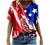 Women's Summer Short Sleeve Tunic Tops V Neck Colorful Floral Printed Tees Shirt Casual Comfy Blouses Tops