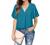 Timeson Women's V Neck Chiffon Blouse Ruffle Sleeve Ladies Work Shirts