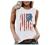 Women's Patriotic Shirt USA Flag Letters Print Sleeveless Tank Top Summer Casual Crewneck 4th of July Graphic Tee Tops