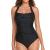 Smismivo Tummy Control Swimwear Halter One Piece Slimming Vintage Retro Swimsuit Womens Ruched Push Up Bathing Suit