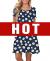 WNEEDU Women's Summer Casual T Shirt Dresses Short Sleeve Swing Dress with Pockets