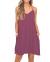BEUFRI Women's Summer Spaghetti Strap Casual Swing Tank Beach Cover Up Dress with Pockets