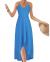 KILIG Women's V Neck Sleeveless Casual Summer Sundresses Asymmetrical Patchwork Floral Maxi Dresses