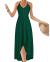 KILIG Women's V Neck Sleeveless Casual Summer Sundresses Asymmetrical Patchwork Floral Maxi Dresses
