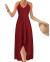 KILIG Women's V Neck Sleeveless Casual Summer Sundresses Asymmetrical Patchwork Floral Maxi Dresses