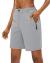 Pudolla Women's Hiking Cargo Shorts Quick Dry Summer Travel Shorts for Women with Zipper Pockets for Outdoor Walking Kayaking