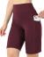 ChinFun Women's 10" High Waist Yoga Shorts Athletic Workout Running Lounge Bermuda Shorts with Pockets