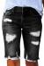 Sidefeel Women Bermuda Shorts Denim Destroyed Raw Hem Shorts Jeans