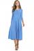 Hotouch Women's 3/4 Sleeve A-line and Flare Midi Long Dress