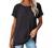Aokosor Womens Summer Tops Lightweight Short Sleeve Tshirts Crewneck Split Side