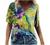 Women's Summer Short Sleeve Tunic Tops V Neck Colorful Floral Printed Tees Shirt Casual Comfy Blouses Tops