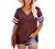 Angerella Summer Tops for Women Casual V Neck T Shirts Short Sleeve Tunic Tops Loose Fit