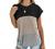 Twotwowin Women's Summer Tunic Tops Color Block Side Twist Knotted Short Sleeve Shirts Casual Blouse