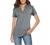 CEASIKERY Women's Short Sleeve V Neck Tops Casual Tunic Blouse Loose Shirt