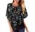 Womens Tops Summer 3/4 Sleeve Chiffon Blouse Loose Casual Elegant Ladies Office Work Shirts Loose Flowy Tshirts Top