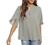 Womens Tops Summer 3/4 Sleeve Chiffon Blouse Loose Casual Elegant Ladies Office Work Shirts Loose Flowy Tshirts Top