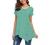 Jouica Women's Short Sleeve Casual Scoop Neck Button Side Shirt Blouse Tunic Top