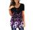 BeadChica Women's Tunic Tops For Leggings Short Sleeve Shirts Botton Up Casual Ruched Blouses Clothes