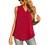 QUEZHU Womens Summer Sleeveless Chiffon Tank Tops Blouse Loose Casual V Neck Blouses Shirt