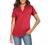 CEASIKERY Women's Short Sleeve V Neck Tops Casual Tunic Blouse Loose Shirt