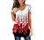 BeadChica Women's Tunic Tops For Leggings Short Sleeve Shirts Botton Up Casual Ruched Blouses Clothes