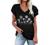 Womens Tops V Neck Summer Petal Sleeve Dandelion Printed Casual Tshirts Floral Fashion Loose Graphic Tee Tops Blouses