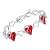 Leafael Infinity Love Heart Link Bracelets, Birthstone or Healing Stone Crystal Bracelet for Women, Silver Tone Jewelry Gifts for Her, 7-inch Chain and 2-inch Extender