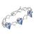 Leafael Infinity Love Heart Link Bracelets, Birthstone or Healing Stone Crystal Bracelet for Women, Silver Tone Jewelry Gifts for Her, 7-inch Chain and 2-inch Extender