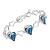 Leafael Infinity Love Heart Link Bracelets, Birthstone or Healing Stone Crystal Bracelet for Women, Silver Tone Jewelry Gifts for Her, 7-inch Chain and 2-inch Extender