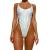 YAUASOPA Sexy Liquid Metallic Glitter One Piece Push Up Swimsuit Female Shiny Solid High Cut Beachwear