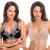 Curve Muse Women's Minimizer Unlined Underwire Bra with Lace Embroidery-2 Pack