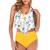 Smooto Tummy Control Swimsuits for Women Swimsuit Two Piece Sunflower Print Retro High Waist Bikini Set Tankini Swimsuit