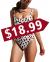 PRETTYGARDEN Women One Piece Swimsuit U Neck Tummy Control Swimwear Slimming Strap Backless Bathing Suit