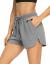 THANTH Womens 3" Yoga Shorts Elastic Waist Comfy Cotton Lounge Pajamas Workout Running Terry Jersey Shorts with Pockets