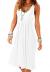 Camisunny Women Casual Loose Tank Dresses Sleeveless Beach Vacation Dress Swing Pleated U Neck Fashion Soft