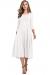 Hotouch Women's 3/4 Sleeve A-line and Flare Midi Long Dress