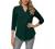 Davenil Women's Short/Long Sleeve V-Neck Tops Loose Tunic Irregular Hem 3/4 Cuffed Sleeve Blouses Casual Rolled Sleeve Shirts