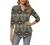 Davenil Women's Short/Long Sleeve V-Neck Tops Loose Tunic Irregular Hem 3/4 Cuffed Sleeve Blouses Casual Rolled Sleeve Shirts