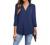 Timeson Women's V Neck Blouse 3/4 Sleeve Tunic Tops Ladies Work Shirts
