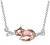 Sterling Silver Fox/Frog Necklace for Women Origami Fox/Frog Moon Necklace Gifts for Women Mom
